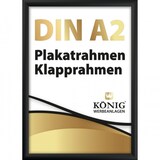 thumbnail of Dreifke® Plakatrahmen DIN A2 | 25mm Alu Profil, eckig | schwarz | Alu Klapprahmen Wechselrahmen Posterrahmen Rahmen | Dreifke®