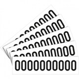 thumbnail of Aufkleber I Buchstabe O, weiß/schwarz, Folie, Schrifthöhe: 40mm, 52,9x23,8mm, 5 Bogen/VE, 10/Bogen