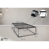 thumbnail of Metalen bed Scala zwart/200x100x46 cm