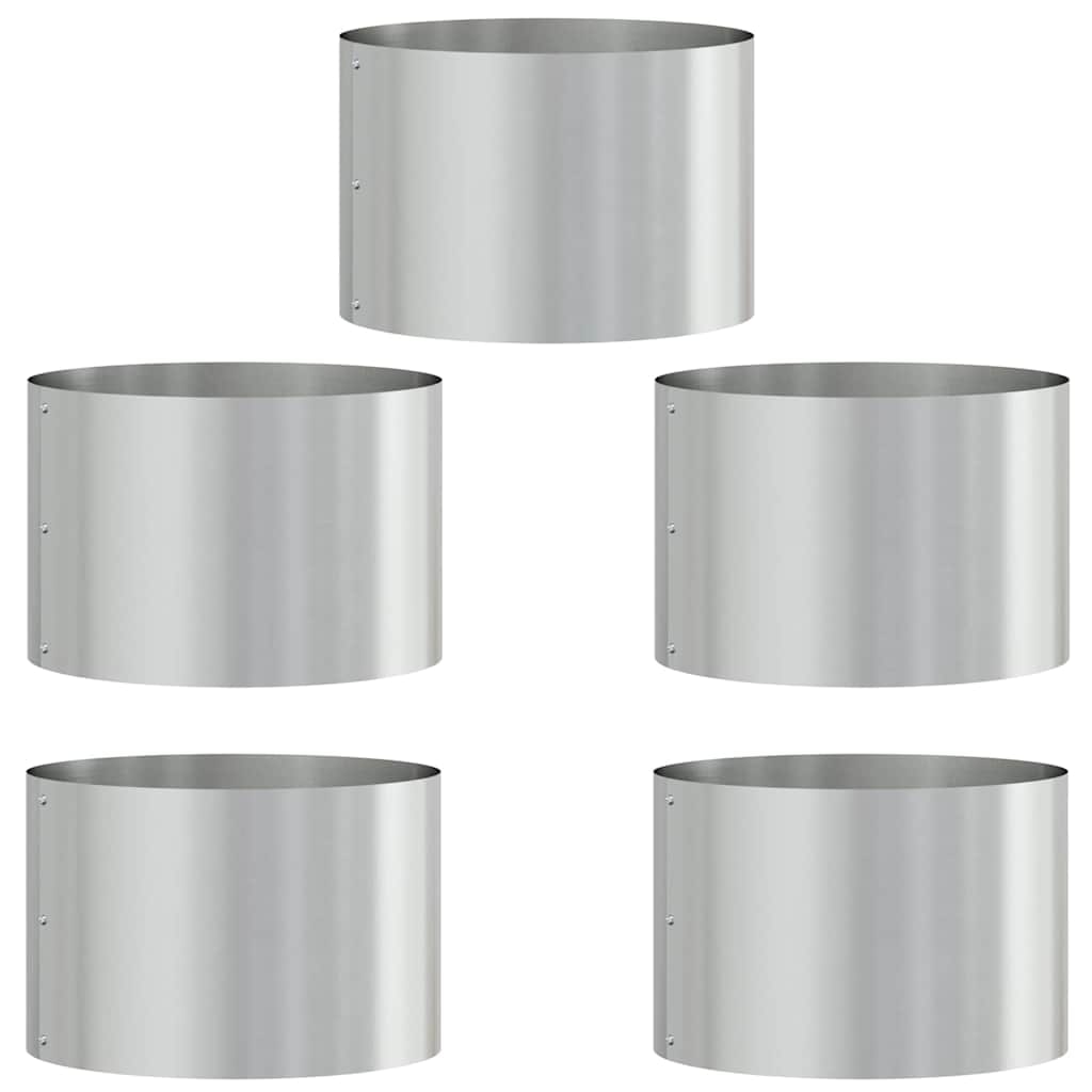 vidaXL Garten 5 pcs Silber 30 x 30 x 20 cm Verzinkter Stahl