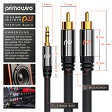 thumbnail of Primewire Cinch zu 3,5-mm-Klinke Audio-Kabel, Stereo HiFi Audio-Adapter mehrfach geschirmt, RCA zu AUX - 0,5m
