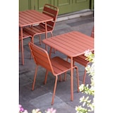 thumbnail of Chaises à lattes en acier Bolero terracotta (lot de 4)