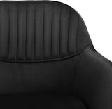 thumbnail of tectake Samt-Drehstuhl Lona mit dicker Polsterung  - 4er Set schwarz/schwarz