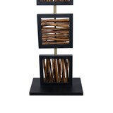 thumbnail of SalesFever Stehleuchte | Gestell Treibholz / Schirm Stoff | B 40 x T 20 x H 163 cm | Natur – Schwarz