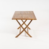 thumbnail of Mesa retangular de teca dobrável para jardim 140 cm. Tamanho: 140x80x77 cm