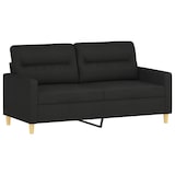 thumbnail of vidaXL 2-Sitzer-Sofa mit Zierkissen Schwarz 140 cm Stoff