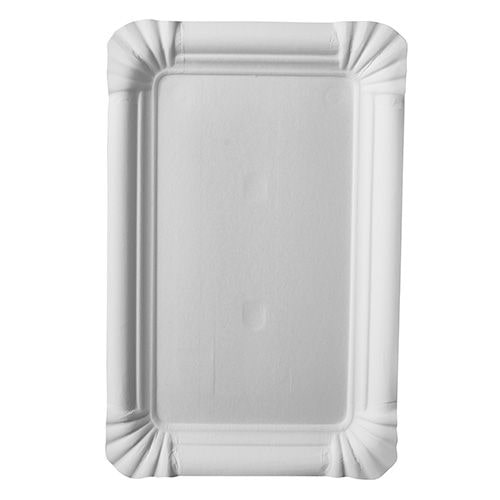 500 Teller, Pappe eckig 13 cm x 20 cm weiss