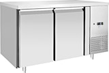 thumbnail of METRO Professional Mesa refrigerador GCC2100, aço inoxidável, 136 x 70 x 85 cm, 270 L, refrigeração por ventilação, 250 W, com fechadura, prateado