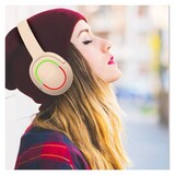 thumbnail of S&N Auscultadores Bluetooth sem fios, Auscultadores, Auscultadores com som surround, estéreo, USB, com luz, para PC, L800 (cor-de-rosa)