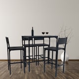 thumbnail of Bartisch-Set mit 4 Hockern SCHWARZ LIGNANO von Yelloo
