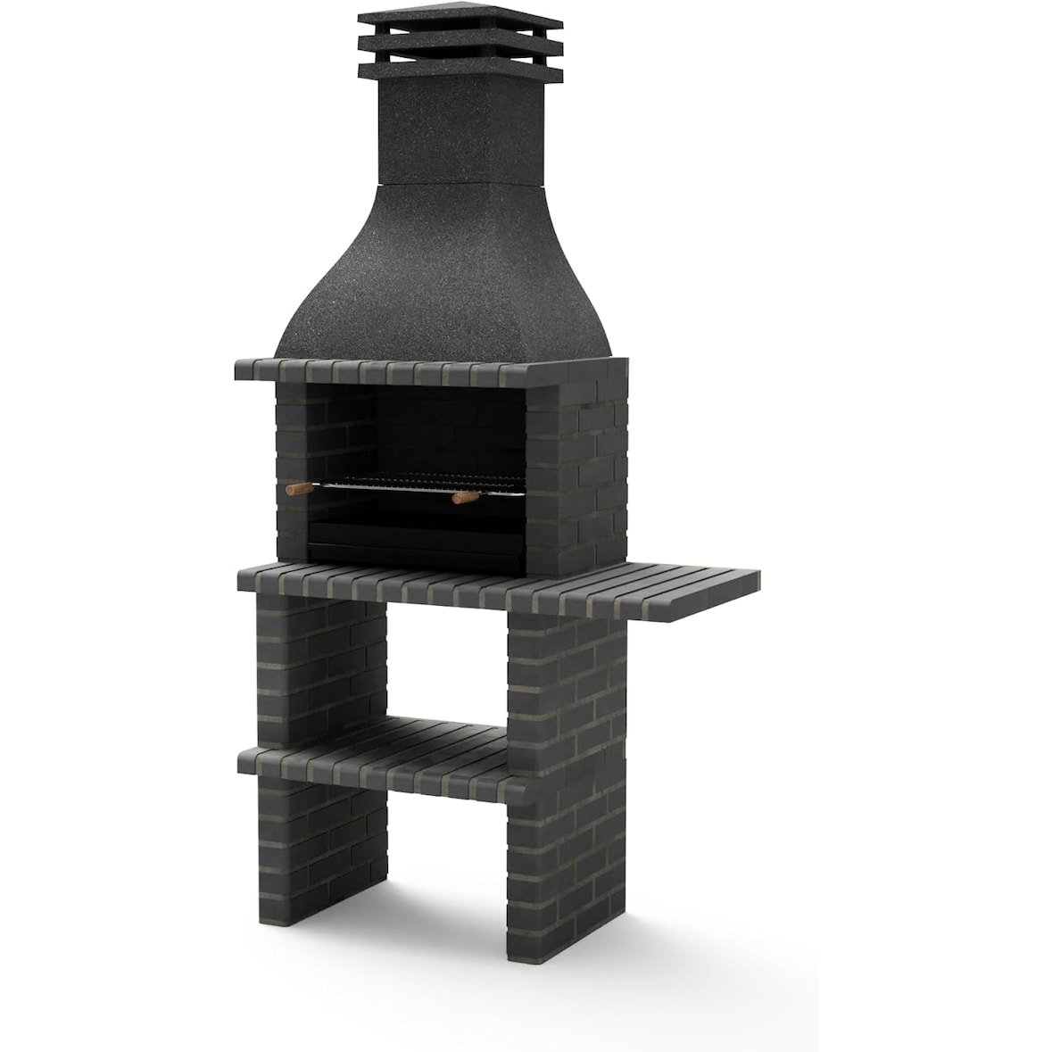 MF - BBQ Taos Plus mit 1 Seitenablage (Dunkelgrau - 110x58x214 cm) REF: M01020 - Für den Außenbereich.