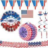 thumbnail of Partyset USA Party Deko Set Partyartikel Amerika Party Motto Dekoration blau weiß rot