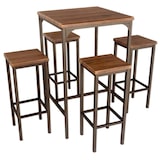 thumbnail of Set Tavolo Bar Quadrato Alto 110 cm e 4 Sgabelli Marrone Noce Mod. ROMA adatto da interno o esterno sotto gazebo tenda by Yelloo