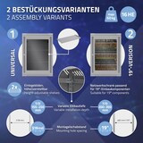 thumbnail of ECD Germany Netzwerkschrank 16 HE Grau, Serverschrank 19 Zoll, Wandmontage 600×850×450 mm, abschließbare Glastür