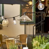 thumbnail of Lampenschirm wetterfest für E27 D: 25cm Terrasse Balkon Rattanoptik beige