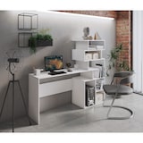 thumbnail of Oreste Luchetta Scrivania con Libreria KLEVE in MDF H.135 x L.158 x P.39,5 cm finitura Larice Bianco