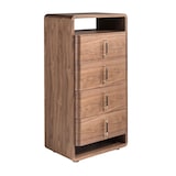 thumbnail of Angel Cerdá Cómoda em nogueira e PVC preto 7227C 60 x 43 x 117