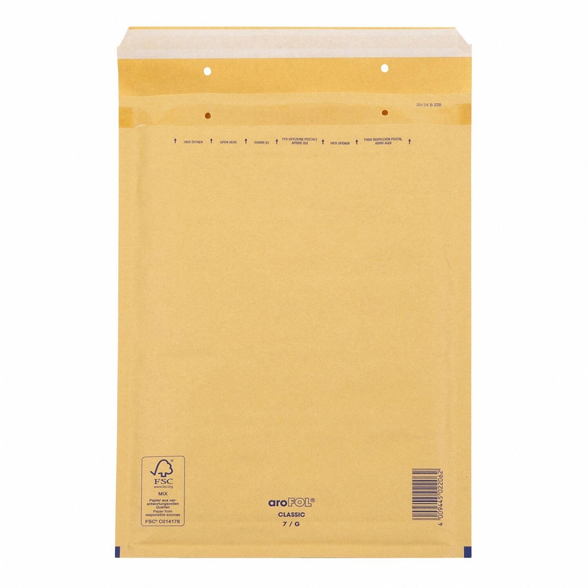 50x AROFOL CLASSIC Luftpolstertasche  7/G-17 230x340mm für C4+ braun
