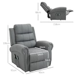 thumbnail of HOMCOM sillón relax reclinable eléctrico levanta personas, con masaje vibratorio y calor, control remoto, reposapiés, gris