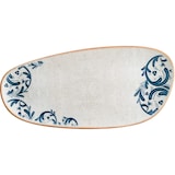 thumbnail of 2x Bonna Viento Vago mediterran Platte oval 36cm 2,5cm hoch Weiß Blau Braun Porzellan S-MT-VIEVAO36DT Servierplatten Speise Geschirr