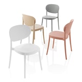 thumbnail of AQA Design Set 4 Sedie in polipropilene da interno/esterno EVA rosa cm. L.50 P.47,5 H.79 MP02190