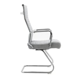 thumbnail of SVITA OFFICE COMFORT 2x Besucherstuhl Stoff Freischwinger mit Armlehne Hellgrau
