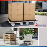 thumbnail of PROREGAL Profi Transportroller HERCULES BxT 39x39cm Traglast 200kg 4 Gummirollen & Griff Siebdruckplatte Rollbrett Modular Möbelroller Transporthilfe
