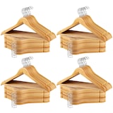 thumbnail of Max Home Pack 80 perchas de madera color natural