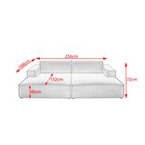 thumbnail of KAWOLA Big Sofa SAMU Feincord grün
