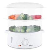 thumbnail of Wëasy Elektrischer Dampfgarer VEGE8 Multifunktions, 3 stapelbare Schalen zum Kochen von Eiern, Gemüse, Fleisch, Fisch, Rizkocher