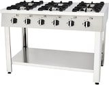 thumbnail of Maquimport - Cocina industrial de 6 quemadores con estante 1200x700x850 - Serie Magma