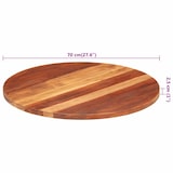 thumbnail of vidaXL Tafelblad rond 25-27 mm 70 cm massief acaciahout