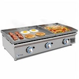 thumbnail of Plancha a gas profesional LUX WORLDMAI de 60+40 cm en acero laminado para hostelería. Plancha INOX para cocina industrial de bar y restaurante.