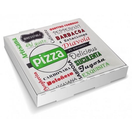 Caixas de pizza 33x33x4 cm. Pacote com 100 unidades