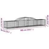 thumbnail of vidaXL Gabionen mit Hochbogen 2 Stk. 300x50x40/60 cm Verzinktes Eisen