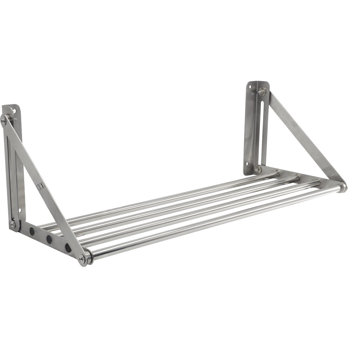 METRO Professional Klappbares Wandregal GFWS1180, Edelstahl, 80 x 30 x 26.5 cm, 30 KG, silber