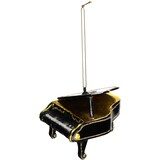 thumbnail of Christbaumschmuck Glas 10cm Klavier Figur Handbemalt & mit Glitzer Weihnachtsbaum Anhänger Weihnachten Weihnachtsbaumschmuck Musik Instrument Schwarz