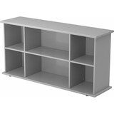 thumbnail of bümö Regal-Sideboard grau, Büro Standregal & Kommode für 2 Ordnerreihen - Bücherregal klein 166 cm breit, Aktenregal für Ordner & Bücher, kleines