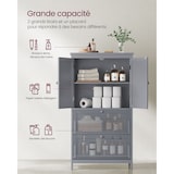 thumbnail of Helloshop26 - Badezimmerschrank Küchenschrank Aufbewahrungseinheit mit 2 Schubladen und 2 Türen verstellbare Einlegeböden 30 x 60 x 12_0004022