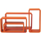 thumbnail of King Home Mensola rettangolare stondata set 4 PZ in MDF portata 5 kg a ripiano arancio