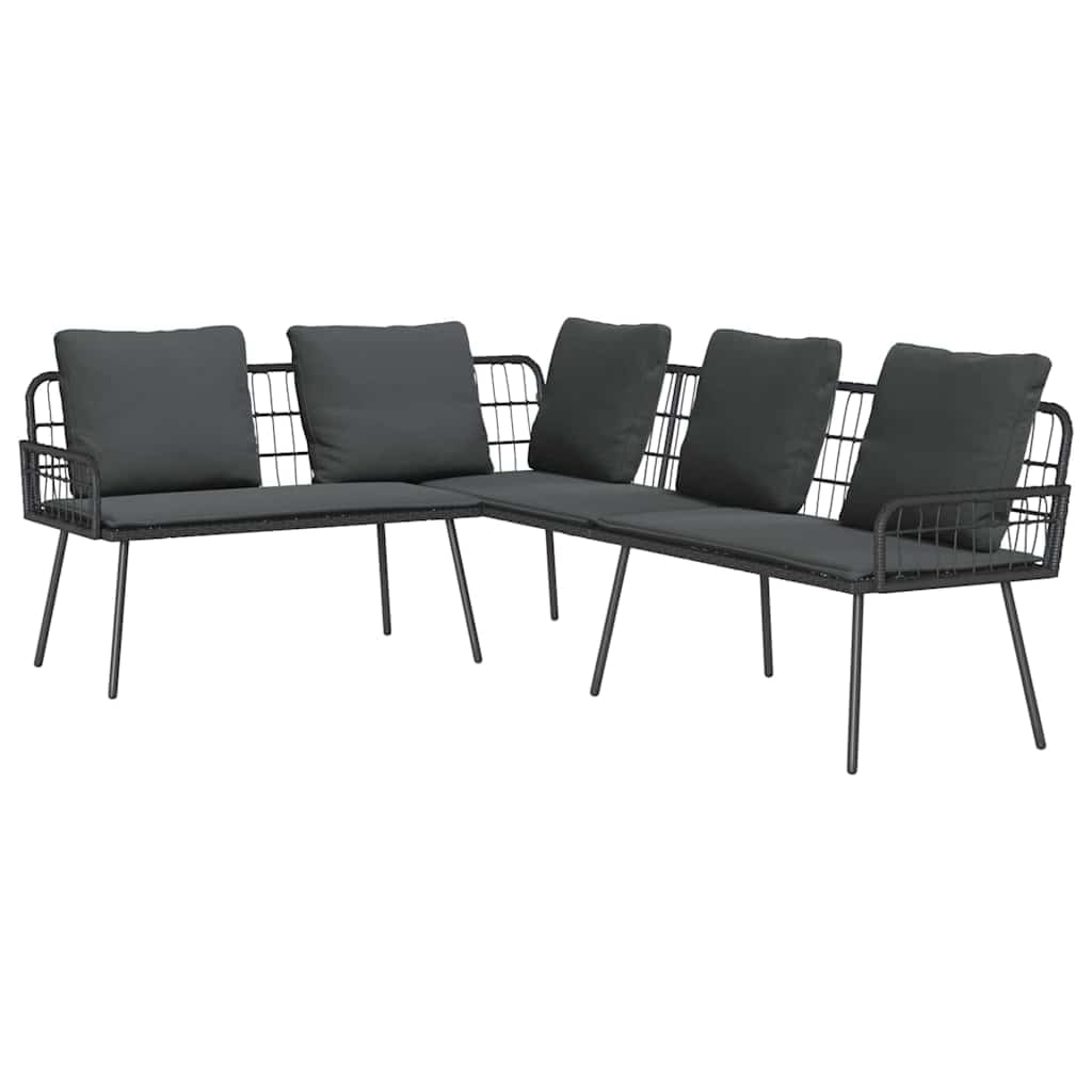 vidaXL Sofa mit Kissen Grau 61.5 x 123 x 82cm Metall