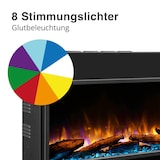 thumbnail of BALDERIA Elektrokamin Amazona 36, Elektrischer Einbaukamin mit LED-Flamme und Heizfunktion, Schwarz