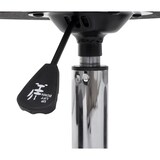 thumbnail of Hocker HWC-C22, Sitzhocker Schminkhocker, höhenverstellbar Ø 35cm ~ Textil, dunkelgrau