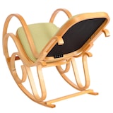 thumbnail of Schaukelstuhl M41, Schwingsessel Fernsehsessel, Massiv-Holz ~ Eiche-Optik, Stoff/Textil grün