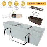 thumbnail of Artplast - Blumenkasten 50 cm mit quadratischer Befestigungsplatte