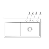 thumbnail of Villeroy&Boch Spülbecken, Küchenspüle Subway Style 60 flat Graphite 980x490mm, Unterschrankbreite 60cm