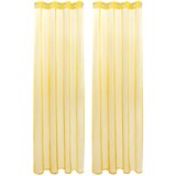thumbnail of Dekoschal Noella Ösen Voile 2er Pack 140 x 145cm gelb - lemongelb