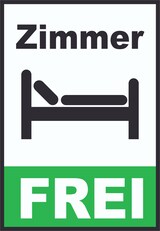thumbnail of Zimmer frei Hochkant Schild A5 (148x210mm)