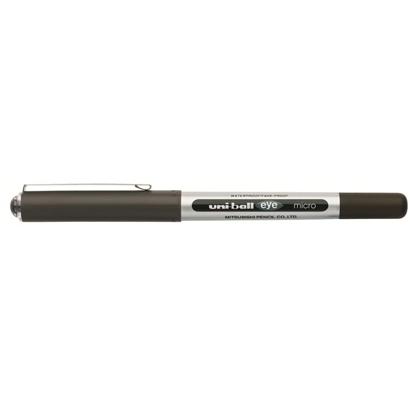 UNI-BALL Stylo roller pointe métal ultra-fine encre liquide Noire UNI-BALL EYE UB 150