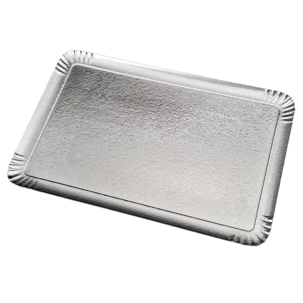 Bandejas Catering Doble Cara  1100 G/M2 25X34 Cm Plata/Oro Cartón (100 unidades)